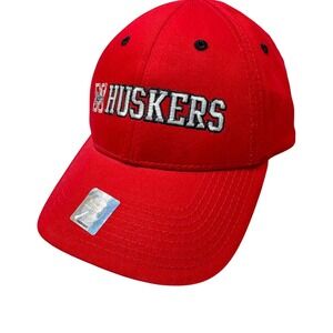 Nebraska Cornhuskers Hat Cap Strap Back Mens One Size Red NCAA‎ Embroidered